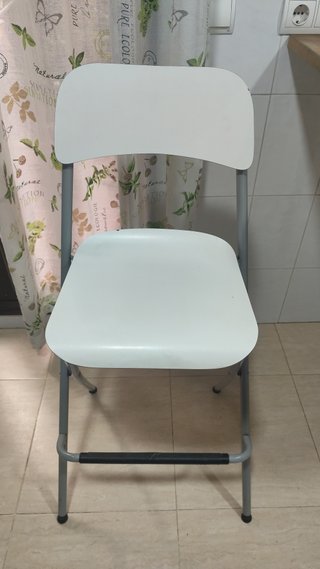 Taburete plegable metal y madera