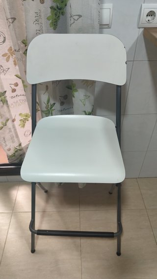 Taburete plegable metal y madera