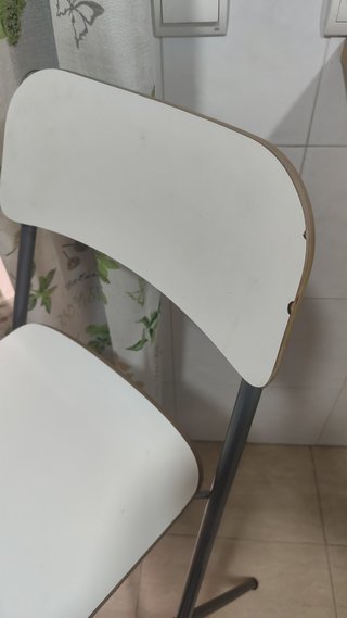 Taburete plegable metal y madera