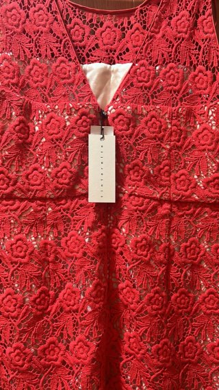 Vestido Rojo Encaje Tintoretto Talla M