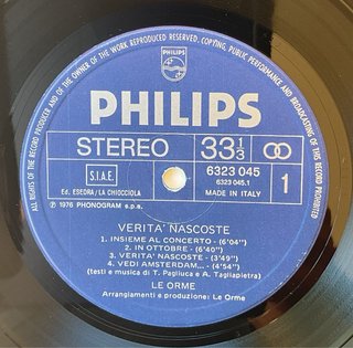 Vinile Le Orme Verità nascoste