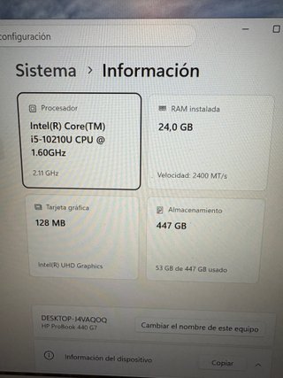 HP ProBook 440 G7 i5 24GB RAM 512GB SSD