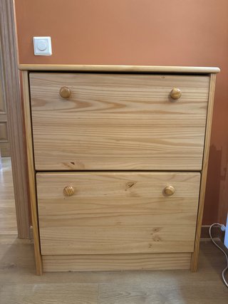Zapatero de madera maciza