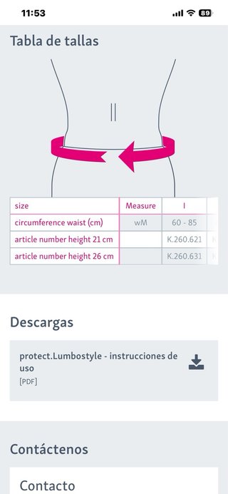 Faja Lumbar Medí protect.Lumbostyle
