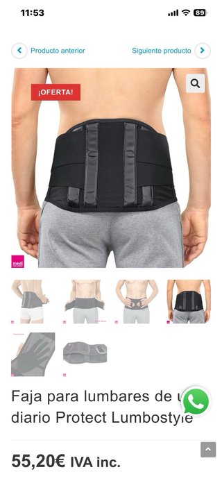 Faja Lumbar Medí protect.Lumbostyle