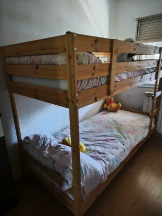 Litera madera maciza + 2 colchones Aloe Vera