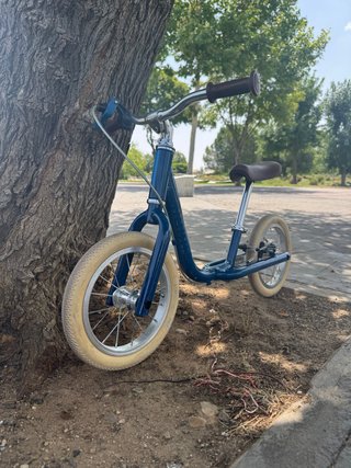 Bicicleta sin pedales azul