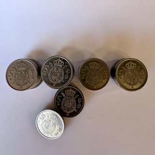 Lote 45 Monedas 5 Pesetas Originales