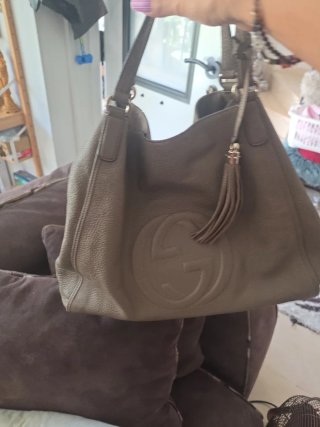 Bolso Gucci Beige Piel