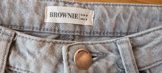 Pantalones vaqueros Brownie grises Talla P