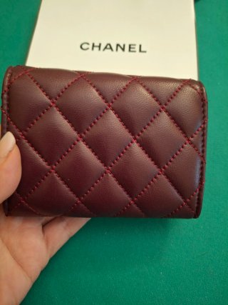 Portafoglio/Portacarte Chanel Bordeaux