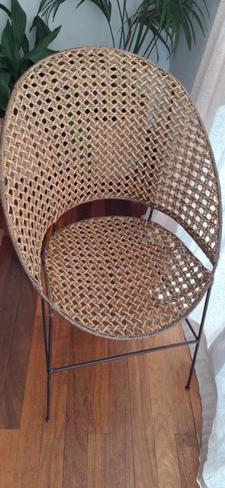 Sillón ratán y hierro Zara Home nuevo