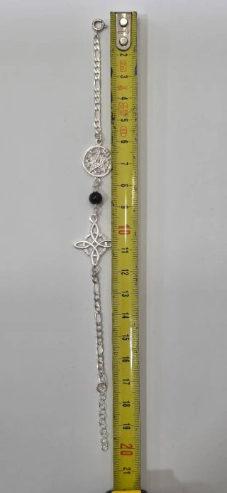 Pulsera Plata 925 Nudo Bruja + Tetragrammaton
