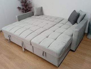 Sofá Cama Kris. Terciopelo. Cómodo. ¡ECONÓMICO!