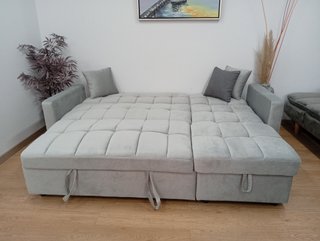 Sofá Cama Kris. Terciopelo. Cómodo. ¡ECONÓMICO!
