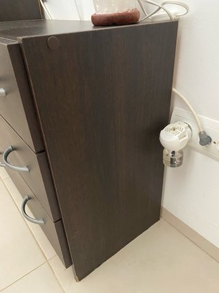Cómoda 3 cajones madera oscura