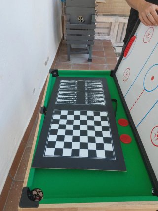 Mesa Multijuegos 7 en 1 Futbolín Billar Hockey