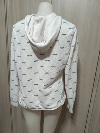 Felpa Adidas bianca con logo