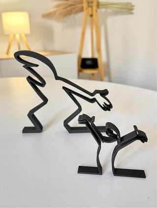 Esculturas Línea Arte Moderno Negro