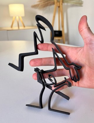 Esculturas Línea Arte Moderno Negro