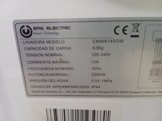 Lavadora EAS ELECTRIC 8kg 1400rpm.VER ULTIMA FOTO