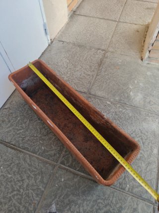 Jardinera Macetero Rectangular Terracota Barro