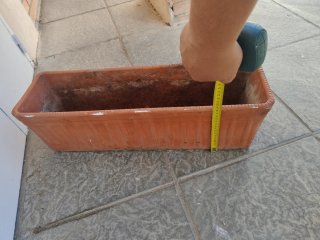 Jardinera Macetero Rectangular Terracota Barro