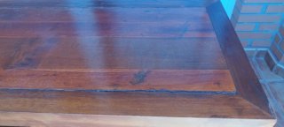 Mueble TV madera maciza estilo oriental marron