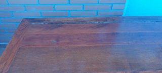 Mueble TV madera maciza estilo oriental marron