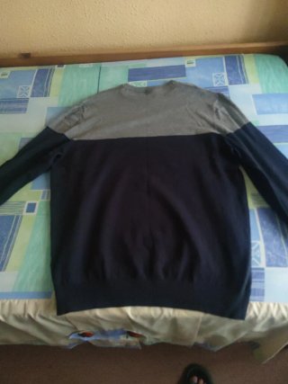 Jersey bicolor gris y azul Talla XL