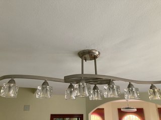Lámpara de techo moderna cristal y metal