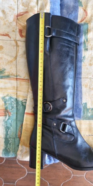 Botas de piel caña alta Talla 38