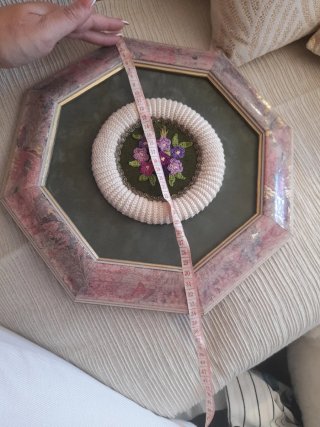 Cuadro Vintage Flores Moradas y Verdes