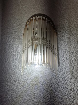 Lámparas de pared cristal vintage (3 uds)