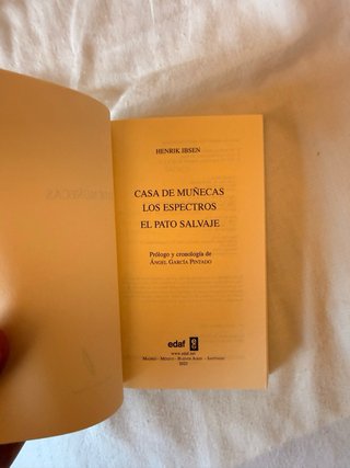 Casa de muñecas Los espectros. El pato salvaje