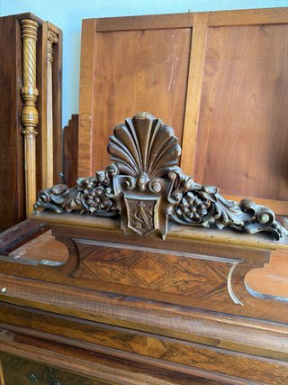 Armario ropero antiguo madera espejo
