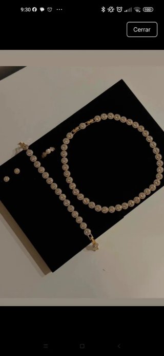 Conjunto de joyería dorado Angelic