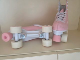 Patines rosas para niña