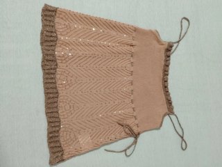 Top Hoss Intropia rosa y dorado con lentejuelas