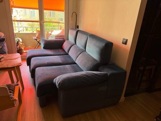 Sofá Cama Italiano 3 Plazas Azul