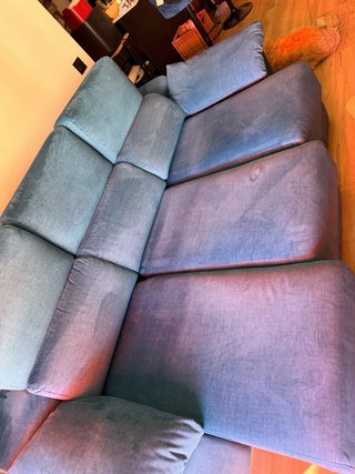 Sofá Cama Italiano 3 Plazas Azul