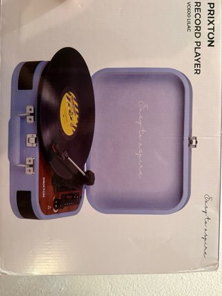 Tocadiscos Vinilos PRIXTON Marrón y Morado