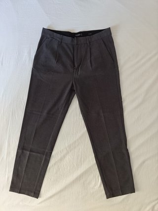 Pantalón Chino Tailored Gris Pull&Bear