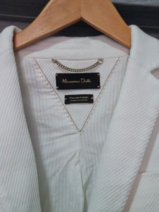 Chaqueta Blazer Piqué Massimo Dutti Mujer