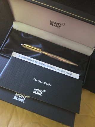 Bolígrafo Montblanc Meisterstuck Metal Ag 925