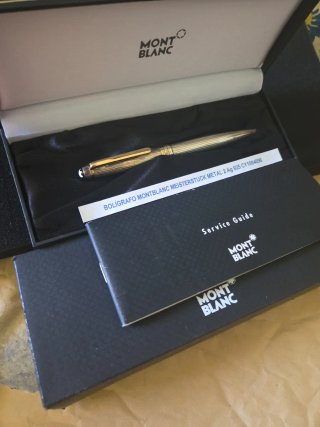 Bolígrafo Montblanc Meisterstuck Metal Ag 925