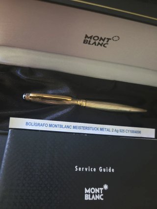 Bolígrafo Montblanc Meisterstuck Metal Ag 925