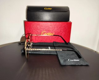 Gafas de Sol Cartier Doradas Marrones