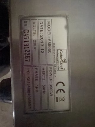 Placa de inducción Bartscher 3500W