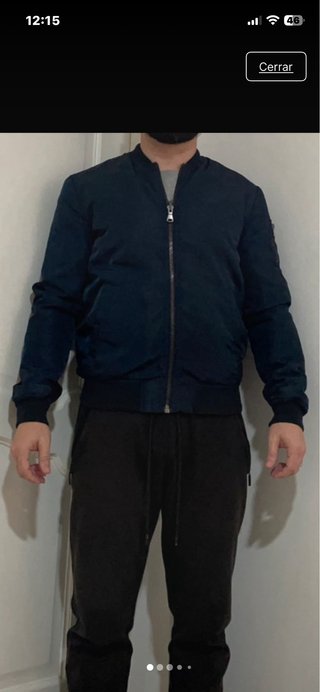 Chaqueta Bomber Reversible Azul